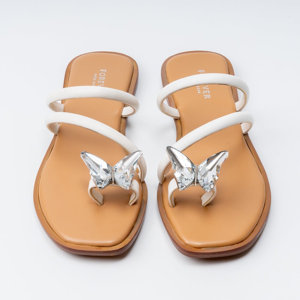 Butterfly Kiss - White Flats - view 4