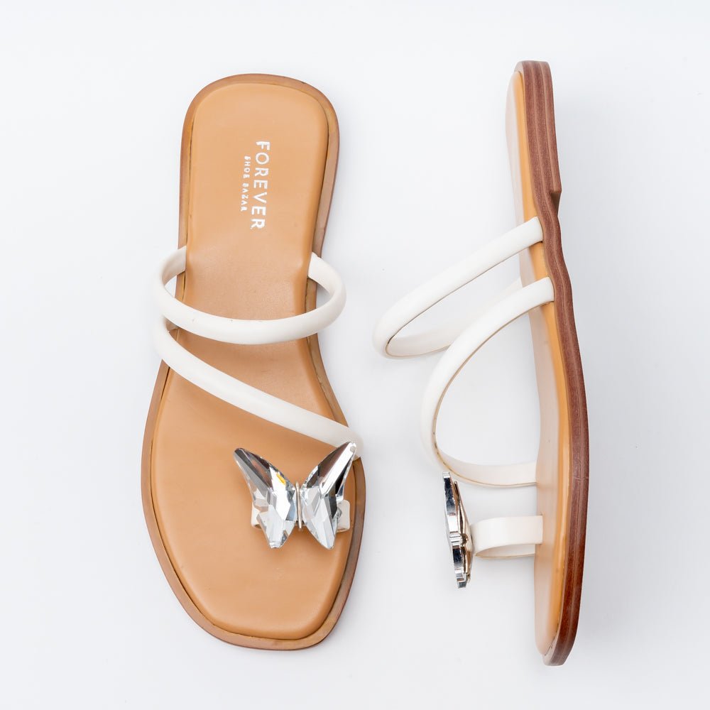 Butterfly Kiss - White Flats - view 5
