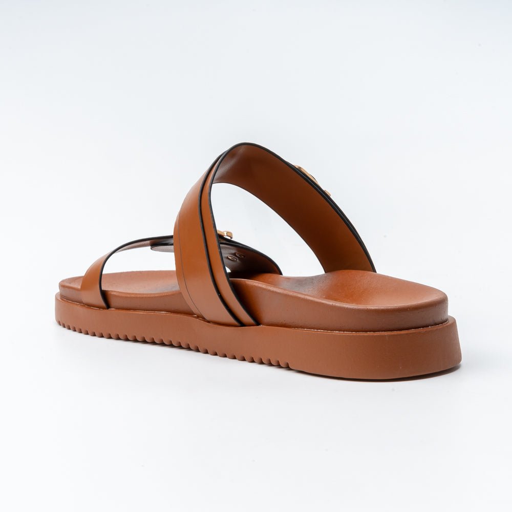 Slide & Shine - Camel Casual Slides - view 3