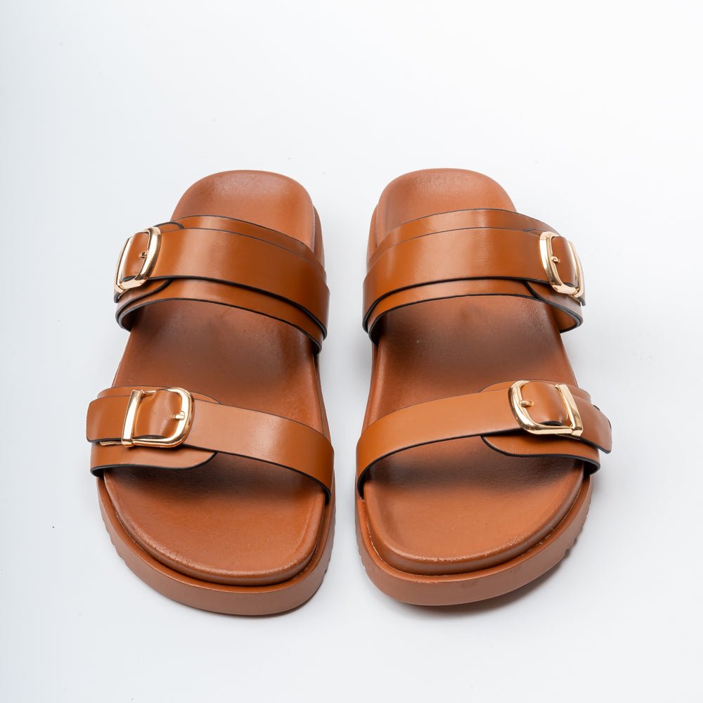 Slide & Shine - Camel Casual Slides - view 4