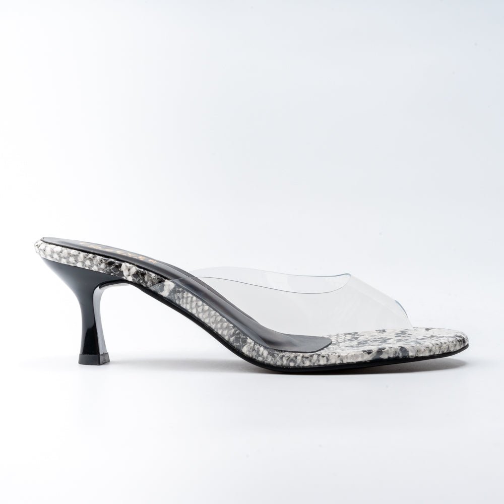Crystal Python - Black Mules - view 2