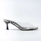 Crystal Python - Black Mules - view 2