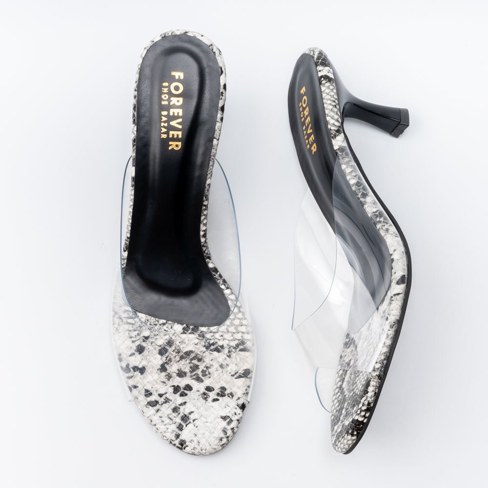 Crystal Python - Black Mules - view 6