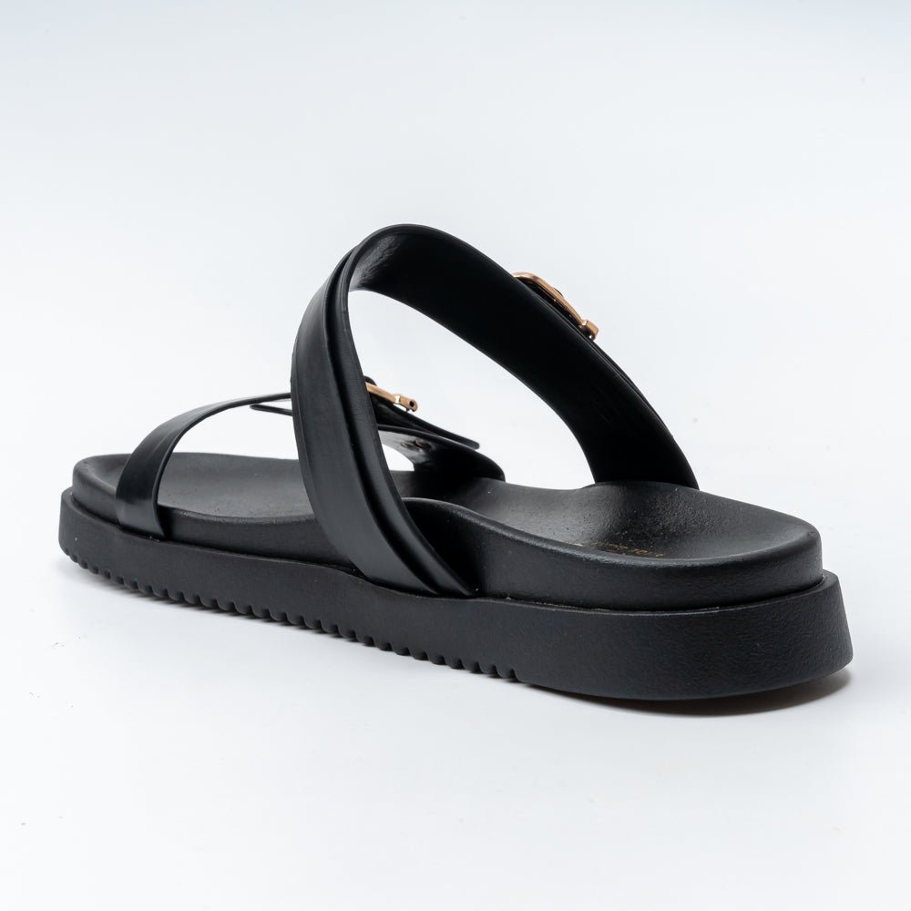 Slide & Shine - Black Casual Slides - view 3