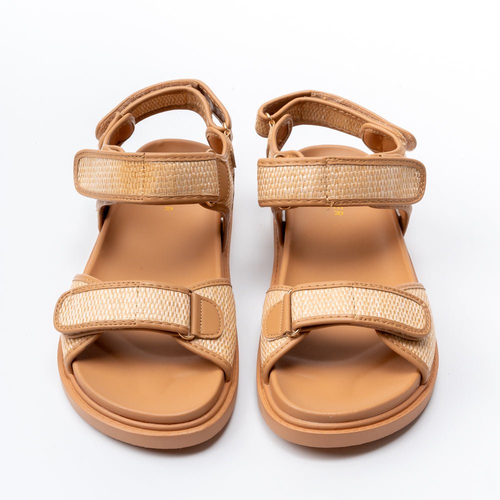 Everyday Ease - Camel Velcro Sandals - view 4