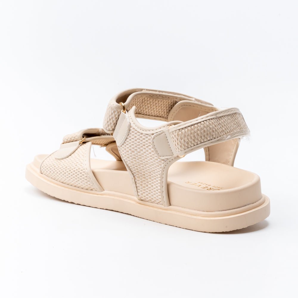 Everyday Ease - Beige Velcro Sandals - view 3