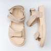 Everyday Ease - Beige Velcro Sandals
