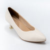 Noir Grace - White Kitten Heels