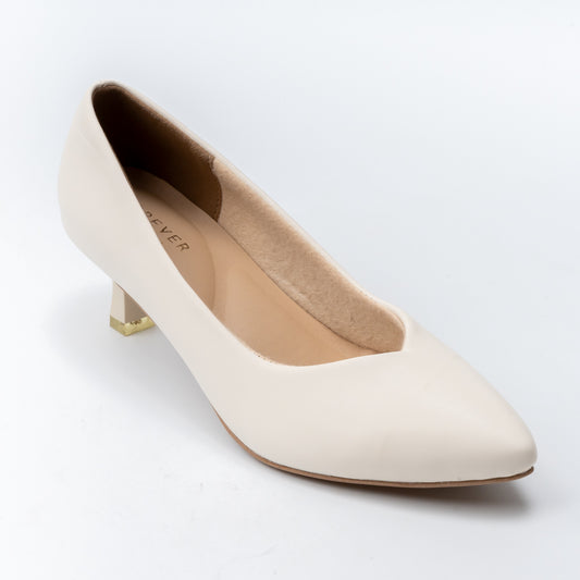 Noir Grace - White Kitten Heels