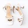 The Squarelink - White Charm Heels