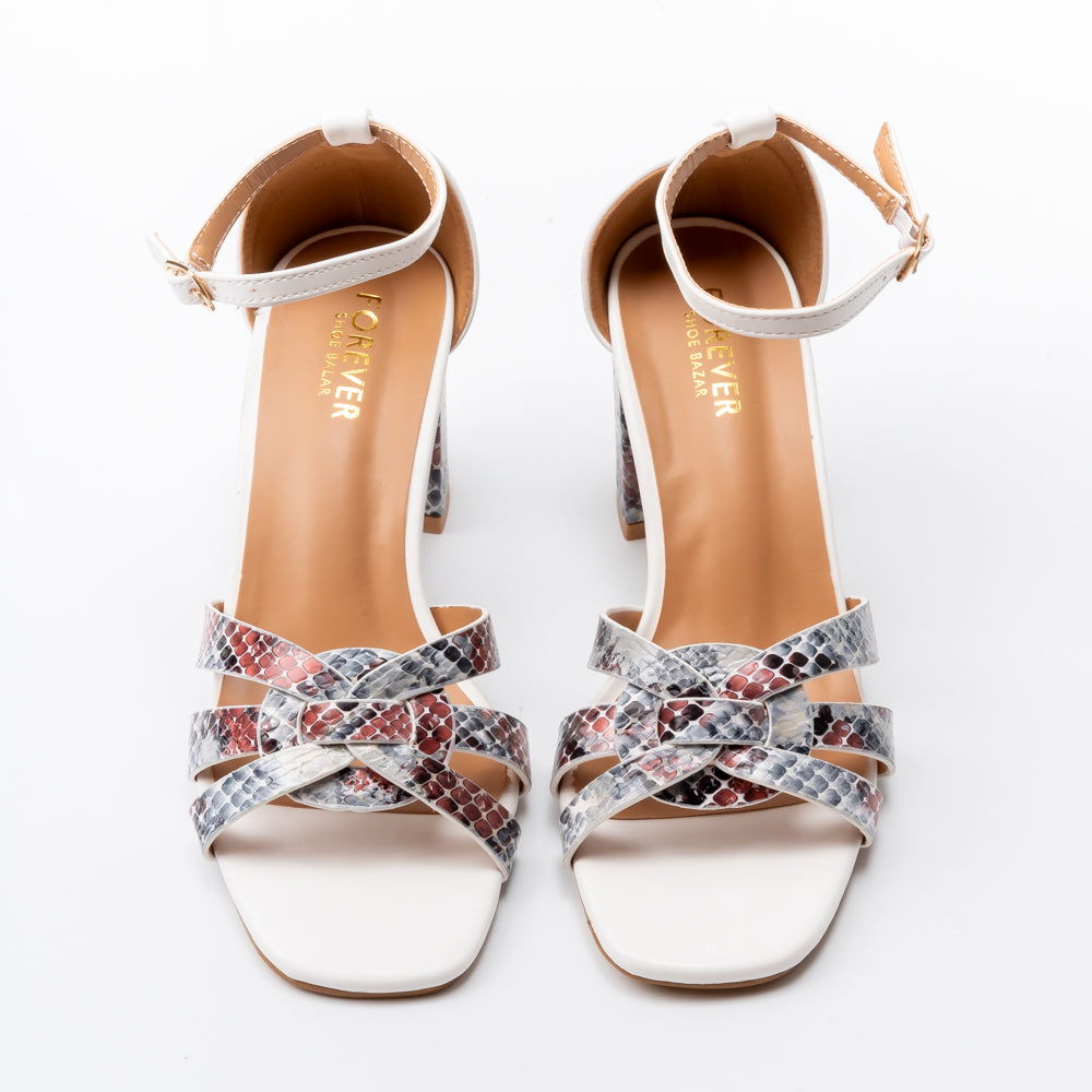Snake Forever Comfort - White Heel Sandals - view 5