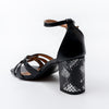 Snake Forever Comfort - Black Heel Sandals