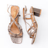 Square ‑ Toe Strappy - Grey Heel