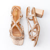 Square ‑ Toe Strappy - Beige Heel