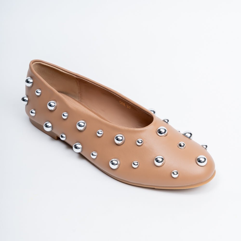 The Meteor Embellished - Khaki Flats - view 3