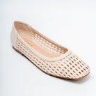 Woven Mesh - Beige Flats Ballerinas - view 3