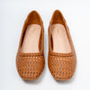 Woven Mesh - Brown Flats Ballerinas
