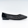 Woven Mesh - Black Flats Ballerinas
