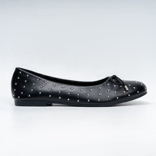 Serene Laser-Cut - Black Flats