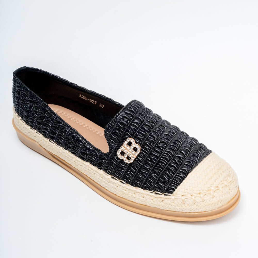 Jute Joy - Black Casual Espadrilles - view 3