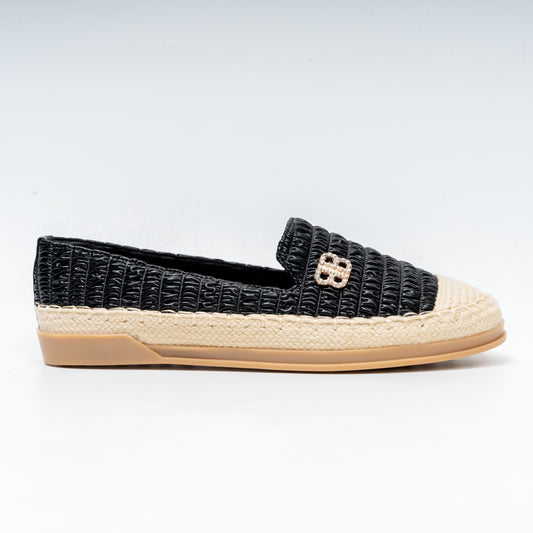Jute Joy - Black Casual Espadrilles