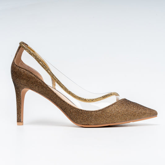 Starlit Elegance - Bronze Heels
