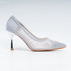 Crystal Whisper - Silver Party Heels