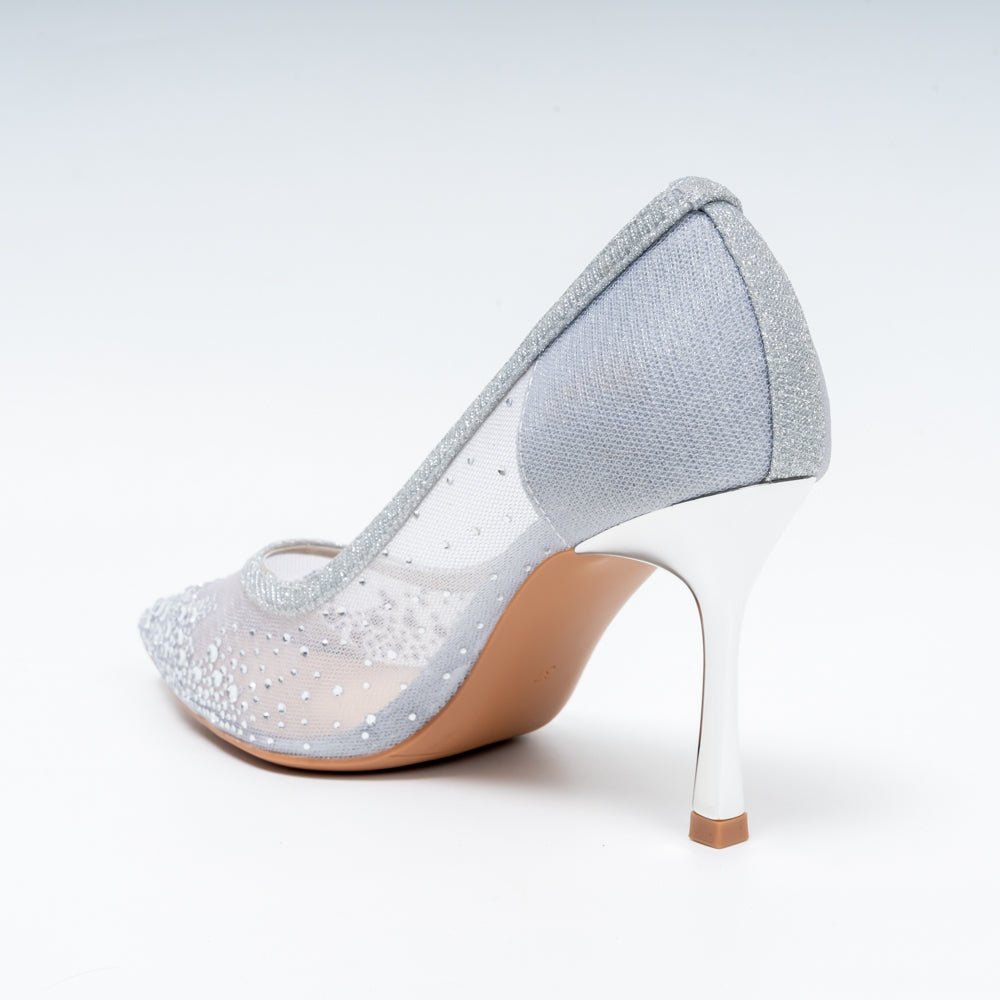 Crystal Whisper - Silver Party Heels - view 6
