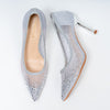 Crystal Whisper - Silver Party Heels