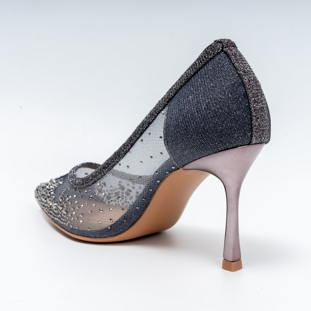 Crystal Whisper - Gun Metal Party Heels - view 6