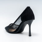 Crystal Whisper - Black Party Heels - view 6