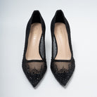 Crystal Whisper - Black Party Heels - view 4