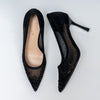 Crystal Whisper - Black Party Heels