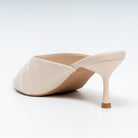 Elowra Stitch Detail Mule Heels - Off White - view 3