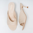 Elowra Stitch Detail Mule Heels - Off White - view 4