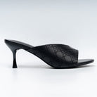 Elowra Stitch Detail Mule Heels - Black