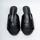 Elowra Stitch Detail Mule Heels - Black - view 5
