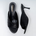 Elowra Stitch Detail Mule Heels - Black - view 4