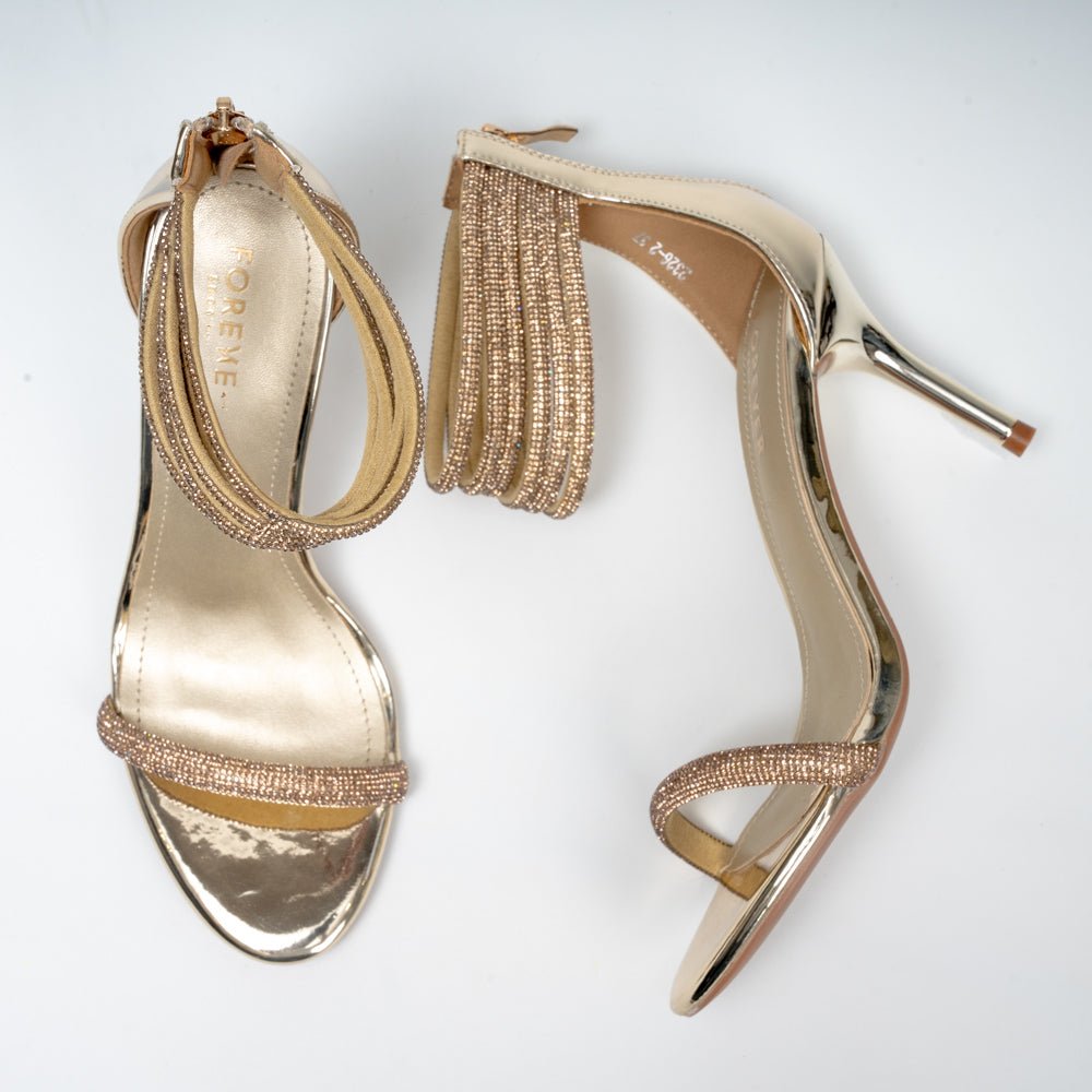 Not My Problem - Gold Partywear Heels . - view 5