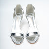 Shine On - Silver Pencil Heel Sandal .
