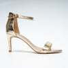 Shine On - Gold Pencil Heel Sandal .