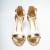Shine On - Gold Pencil Heel Sandal .