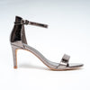 Shine On - Gun Metal Pencil Heel Sandal .