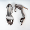 Shine On - Gun Metal Pencil Heel Sandal .