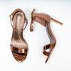 Shine On - Bronze Pencil Heel Sandal .