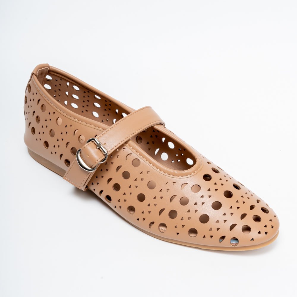 The Breeze - Khaki Flat Ballerinas - view 3