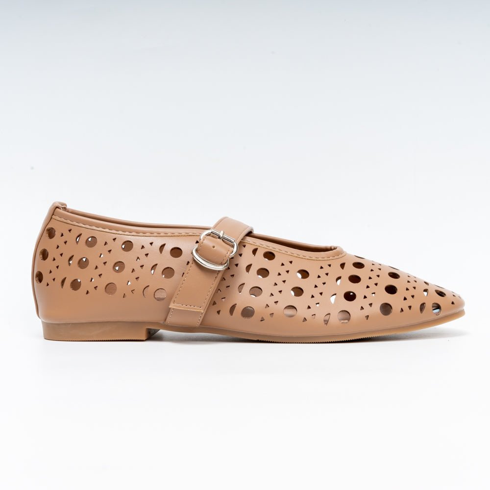 The Breeze - Khaki Flat Ballerinas - view 2