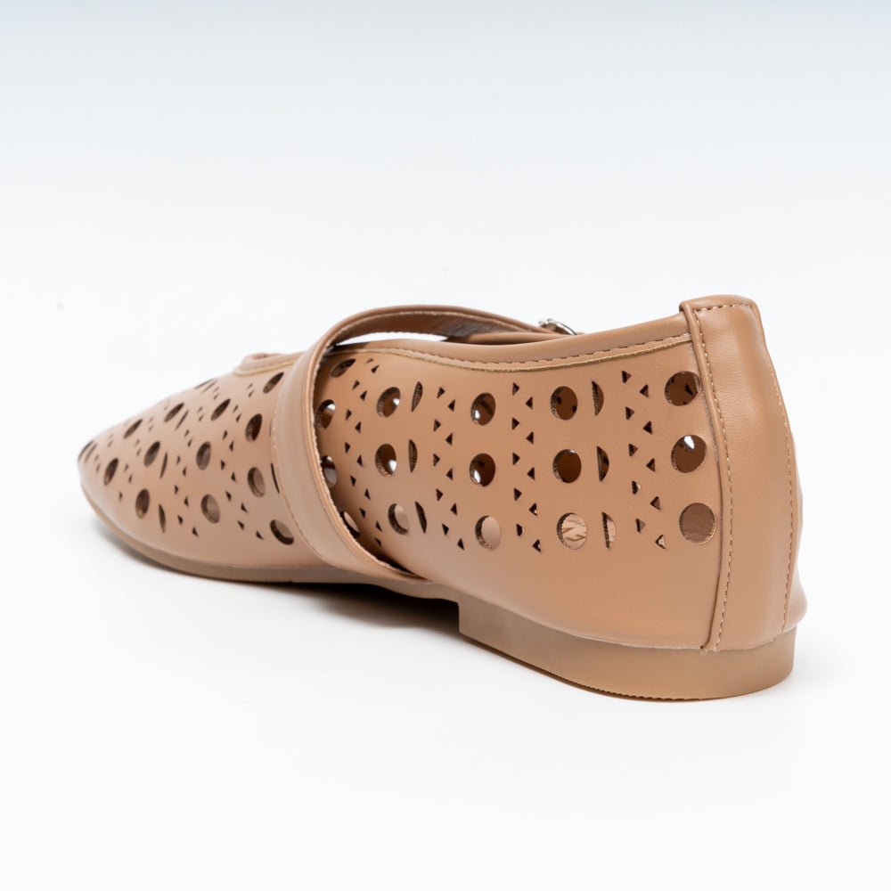The Breeze - Khaki Flat Ballerinas - view 6