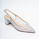 Zivara Embellished Slingback Heels - Silver - view 2