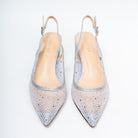 Zivara Embellished Slingback Heels - Silver - view 4